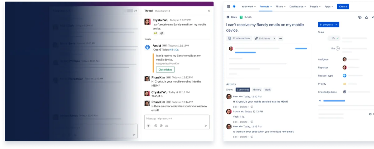從 Slack/Teams 對話式建立工單